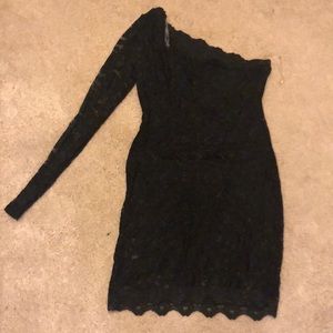 One shoulder lace dress!